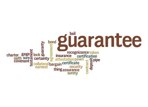 Guarantee word cloud