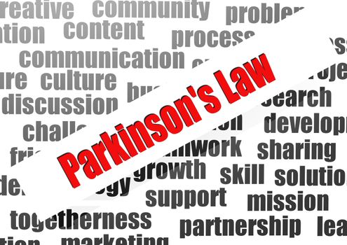 Parkinson's law word cloud