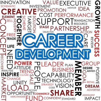 Career development word cloud