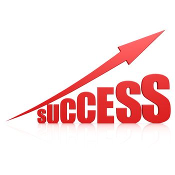 Success red arrow