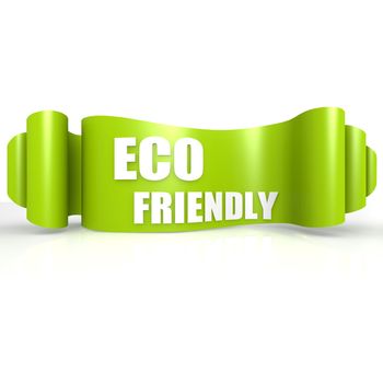 Eco friendly green wave ribbon