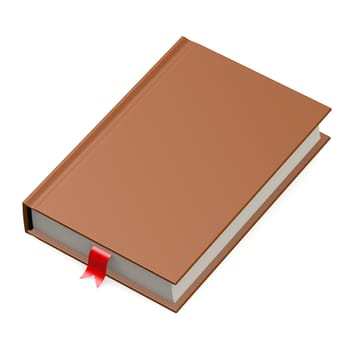 Isolated brown book