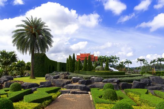 End of the Road from Stonehenge in Nong Nooch Garden. 