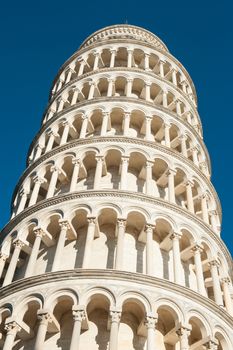 Leaning Tower of Pisa in Italy against the sky