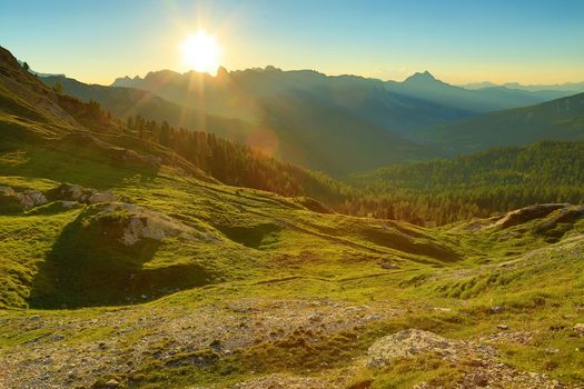 Majestic landscape in the Dolomites