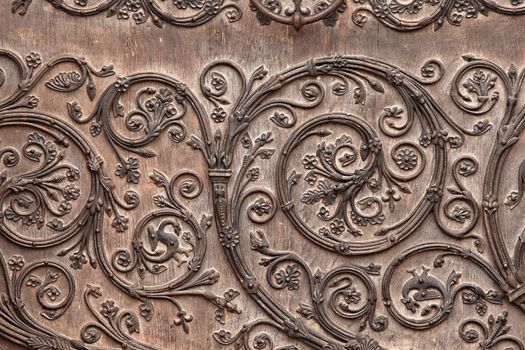 Old church door decorative details