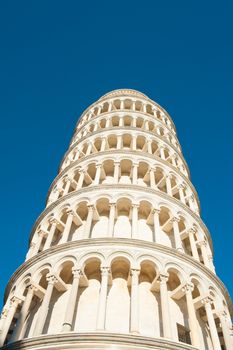 Leaning Tower of Pisa in Italy against the sky