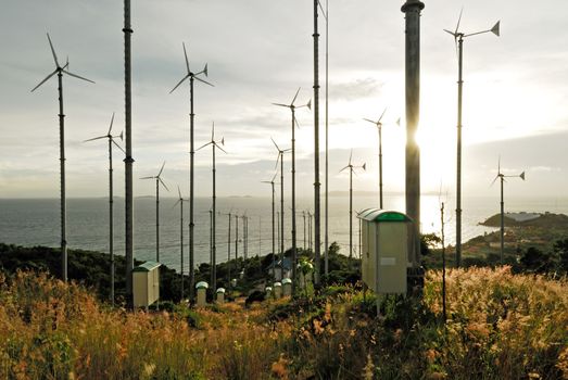 Windturbine in koh lan, pattaya, thailand