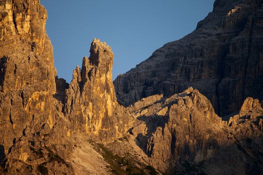 High mountain cliffs in the Dolomites