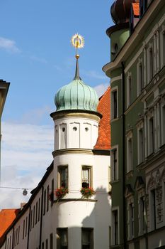 Historic building in Neuburg an der Donau, Germany.