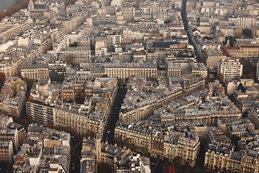 View over Paris from above