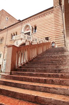 Historic architecture in Verona, Italy.