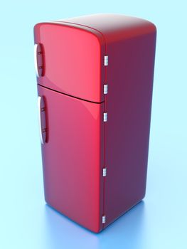 A classic Fridge. 3D rendered Illustration.