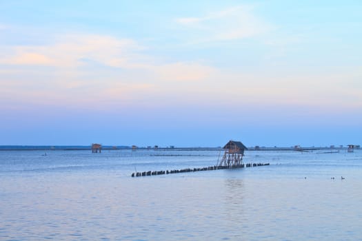 Beautiful sunset in the tropical sea, Thailand 