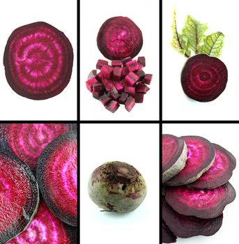 Healthy and organic food, Set of fresh Beetroot sliced .