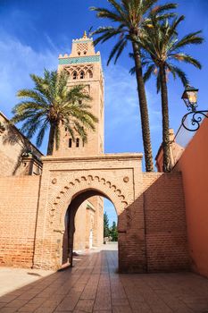 Koutoubia mosque in marrakech, morocco