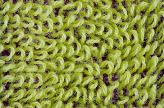 Background of Green Fluffy Cotton Loops closeup