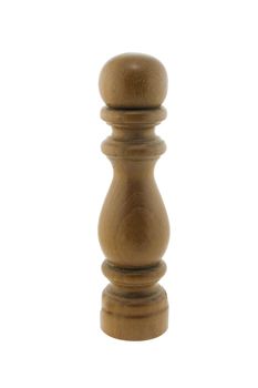 brown pepper mill isolated on white background