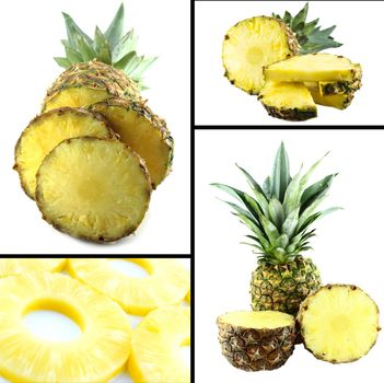 Healthy and organic food, Set of fresh ripe pineapple .