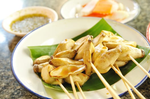 Roast Orinji Mushroom, Thai food