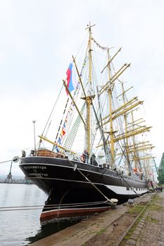 VARNA, BULGARIA-  APRIL 30 2014: SCF Black Sea Tall Ships Regatta.