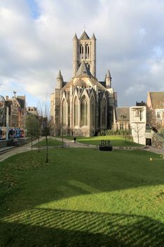 Bruges View of Notre Dame at  Autumn