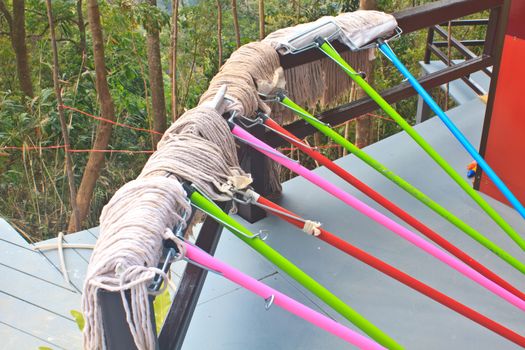 mop cleaning gadgets on terrace