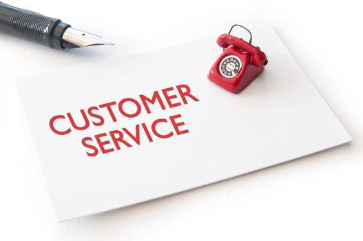 Customer service contact cards with small phone