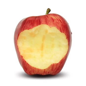 Bitten red apple