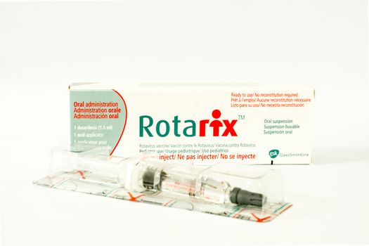 another package of rotarix vaccine from glaxo smith kline,shallow focus