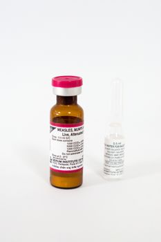 another package of measles,mumps,rubella virus vaccine from Sii,shallow focus