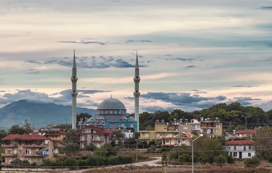 A very small old mosque in a village in Turkey