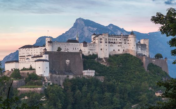 Hohenwerfen Castle, medieval castle in Austria near Salzburg