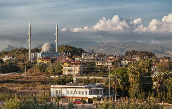 A very small old mosque in a village in Turkey