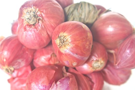 red onion isolated on white background