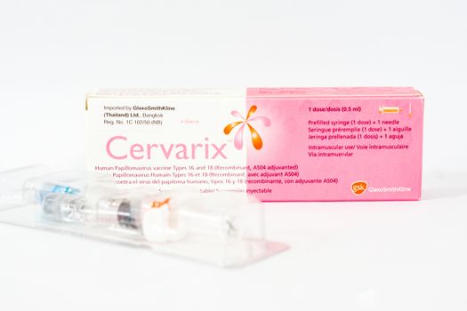 another package of HPV (Cervarix) vaccine from glaxo smith kline,shallow focus