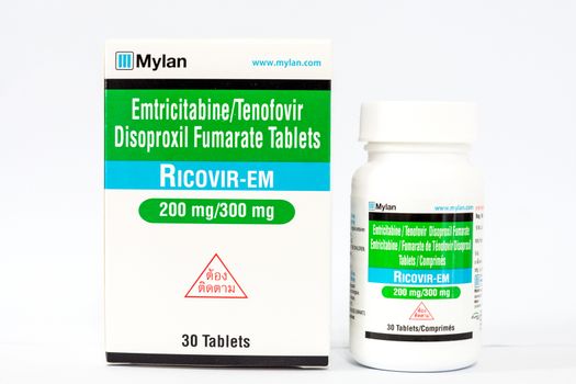 another package of Tenofovir (RICOVIR ) from Mylan,shallow focus