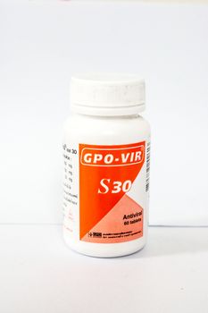 another package of antiviral from GPO Thailand,shallow focus