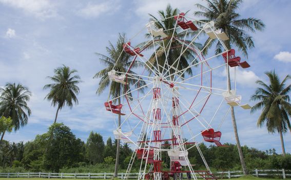 Ferris Wheel in farm at pattaya of Thailand