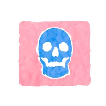 Skull icon handmade isolated on white background