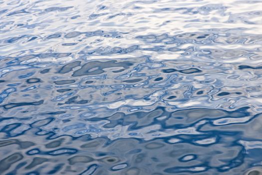 Abstract background of blue water surface with ripples