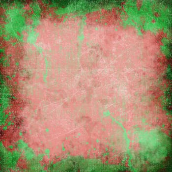 image of the red paper with green stain