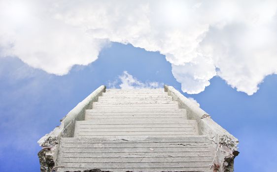 Stairway from Heaven into the blue sky