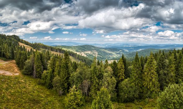 view from outlook tower towards Tri Koruny