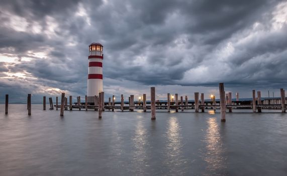 Lighthouse at Lake Neusiedl, Austria