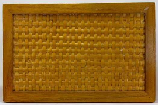 the frame of woven wooden texture