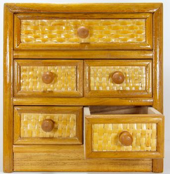 the Brown drawers in white background.