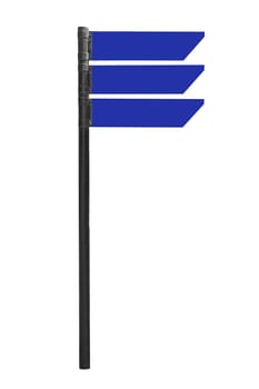 Blank road sign isolated on white with clipping path