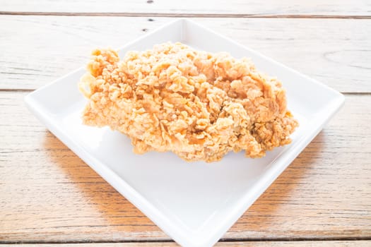 Piece of crispy fried chicken, stock photo