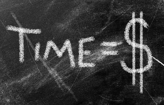 money concept - time is money